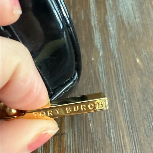 Tory Burch Black Toiletry Bag with Gold Accents - Picture 9 of 9